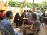 mingling over lunch