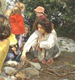 making a fire