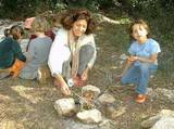making a fire for tea