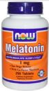 Now Foods, Melatonin, 1 mg, 250 Tablets