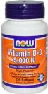 Vitamin D-3, 5,000 IU, 120 Softgels