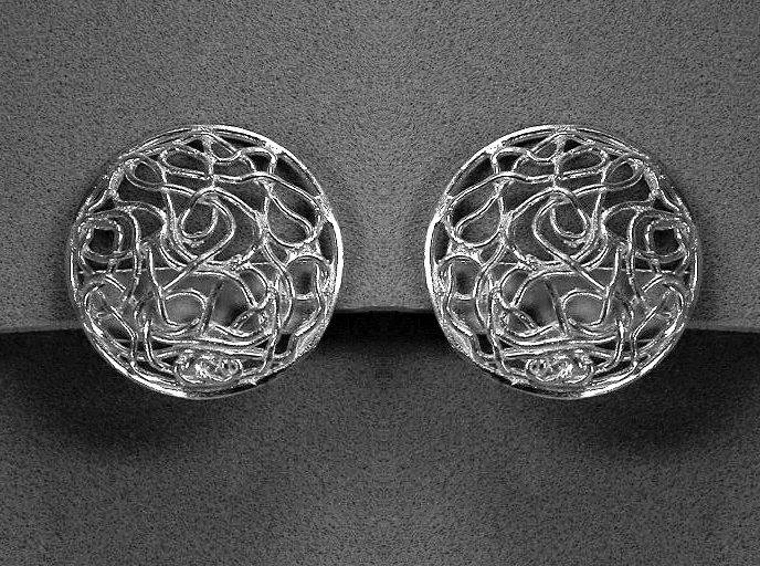 Spiral silver earrings