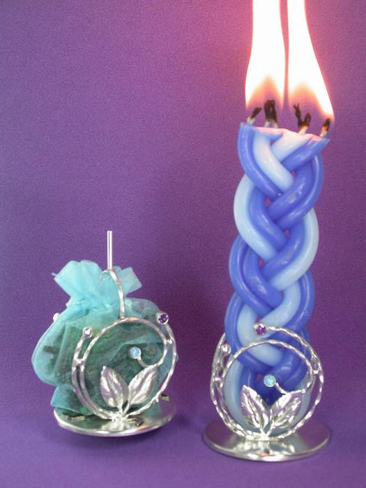SET HAVDALA LEAF & HOOTS - the besamim is also a dreidel