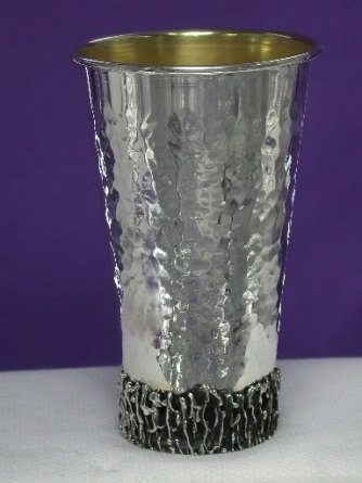 Root Hammered Sterling Silver Kiddush Cup