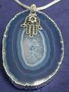 Hamsa on Agat Necklace