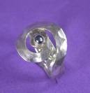 Spiral & Gray Pearl Ring