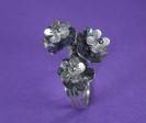 Flower silver ring