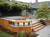 Hot tub with bench seats