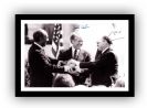 Signed photo of Begin & Carter - Peace with Egypt