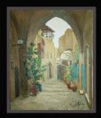 Old Jaffa's beautifull alleys - Oil painting